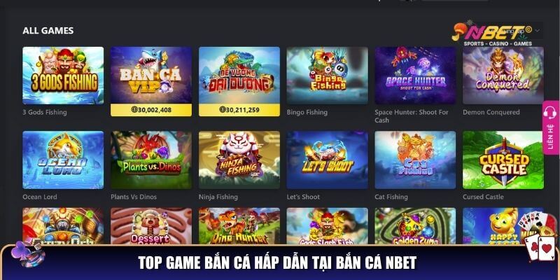 Top game bắn cá hấp dẫn tại bắn cá NBET