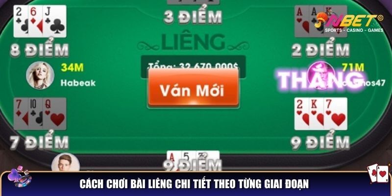 Cách chơi bài liêng chi tiết theo từng giai đoạn