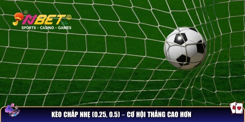 Kèo chấp nhẹ (0.25, 0.5) – Cơ hội thắng cao hơn