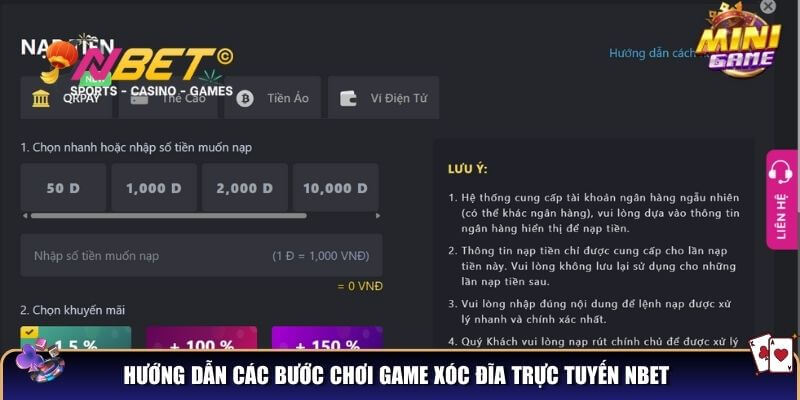 Hướng dẫn các bước chơi game xóc đĩa trực tuyến